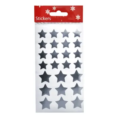 Stickerstjärnor Silver