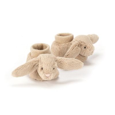 Jellycat, Bashful - Beige Bunny Booties 0-6 månader