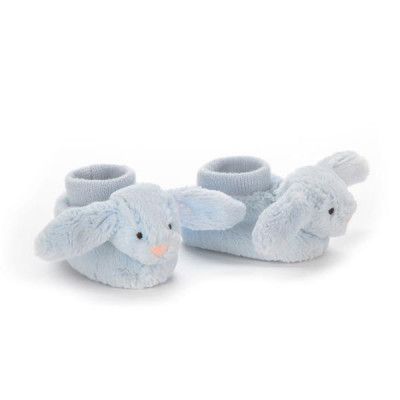 Jellycat, Bashful - Blå Bunny Booties 0-6 mån