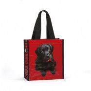 Jellycat, Black Lab on red Carry Bag