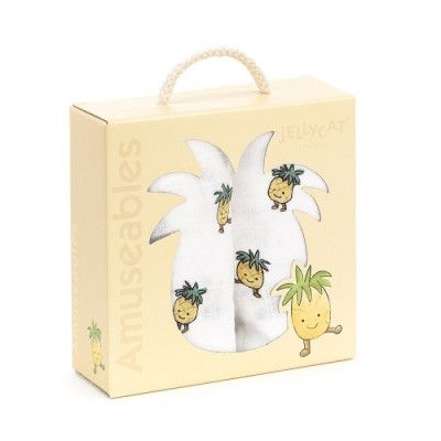 Jellycat Muslinfiltar 2-pack (Ananas)