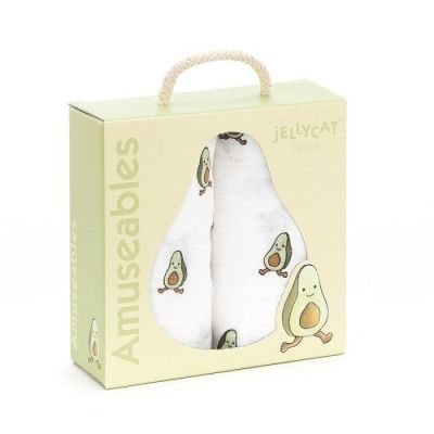 Jellycat Muslinfiltar 2-pack (Avokado)