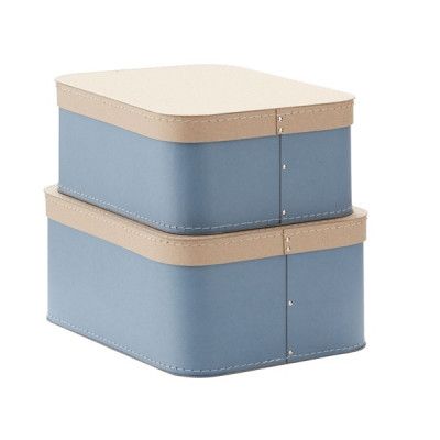 Kids Concept, Förvaringsbox 2-set blå