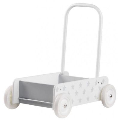 Kids Concept Lära Gå Vagn Star (Grå och Vit)