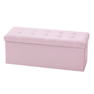 StorOchLiten Kids Concept, Sittpuff lång med förvaring rosa