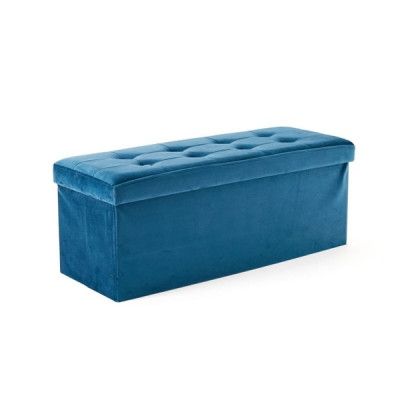 Kids Concept, Sittpuff Lång Sammet Blå