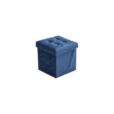 StorOchLiten Kids Concept, Sittpuff sammet blå