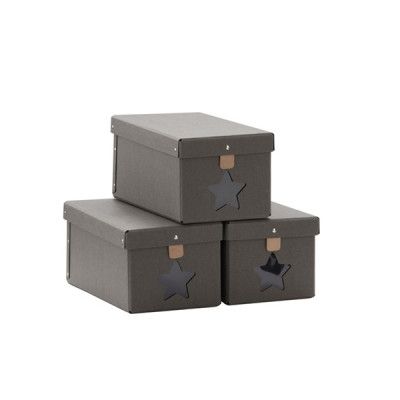 Kids Concept, Skolådor 3-pack Grå