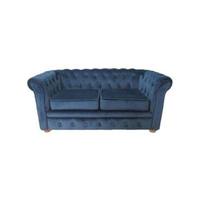 StorOchLiten Kids Concept, Soffa Chesterfield sammet blå