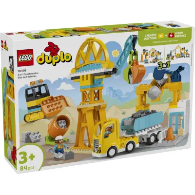 LEGO® DUPLO 3 i 1 Byggarbetsplats och fordon 10476 - LEGO -  Leksaksaffären