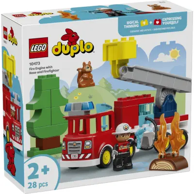 LEGO® DUPLO Brandbil med slang och brandman 10473 - LEGO -  Leksaksaffären