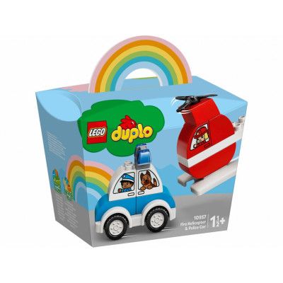 LEGO DUPLO Brandhelikopter och polisbil 10957