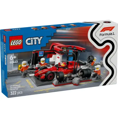 LEGO® City F1® depåstopp&depåteam med Ferrari bil 60443 - LEGO -  Leksaksaffären