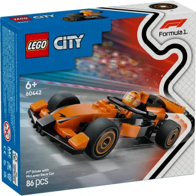 LEGO® City F1® förare med McLaren racerbil 60442 - LEGO -  Leksaksaffären