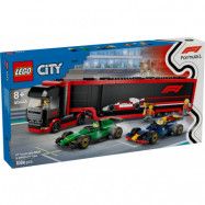 LEGO City F1 lastbil med RB20 & AMR24 F1 bilar 60445