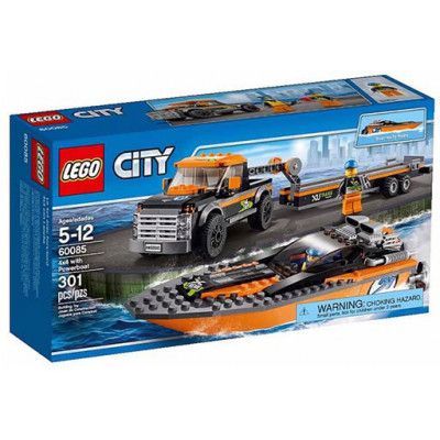 LEGO City Great Vehicles 60085, Fyrhjulsdriven bil med motorbåt