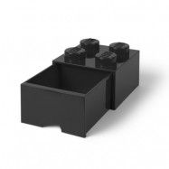 LEGO Förvaringsbox 4 med lådor (Svart)