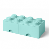 LEGO, Förvaringsbox 8 med lådor, aqua light blue