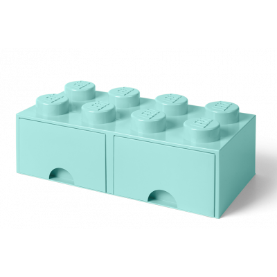LEGO, Förvaringsbox 8 med lådor, aqua light blue