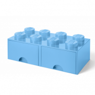LEGO, Förvaringsbox 8 med lådor, light royal blue