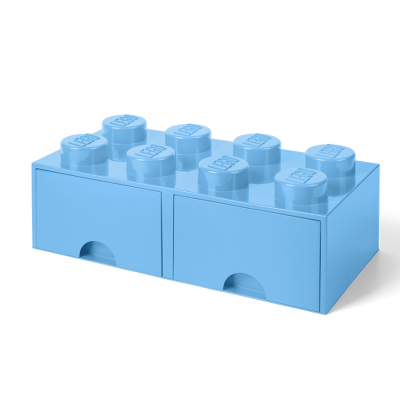 LEGO, Förvaringsbox 8 med lådor, light royal blue