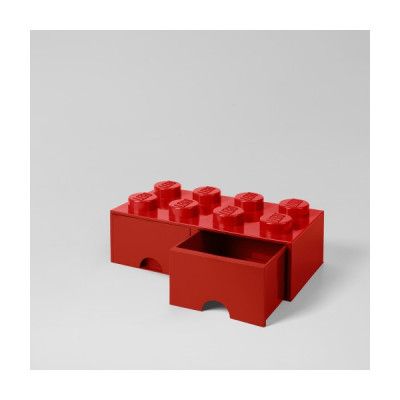 LEGO Förvaringsbox 8 med lådor (Röd)