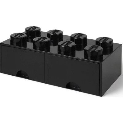 LEGO Förvaringsbox 8 med lådor (Svart)