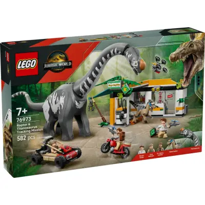 LEGO® Jurassic World Spårningsuppdrag med raptor och titanosaurus 76973 - LEGO -  Leksaksaffären