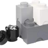 LEGO Lego - Förvaring Legoset 25 X 33 Cm Polypropylene Svart/Grå 4 Delar
