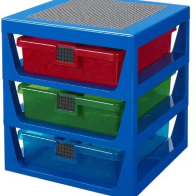 LEGO Lego - Storage Shelf 3 Drawers 37.5 X 34.5 Cm Polypropylene/Abs Blå