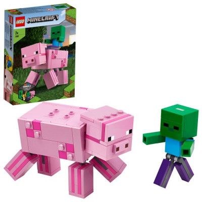 LEGO Minecraft 21157 BigFig Gris med zombiebaby