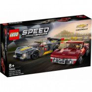 LEGO Speed Champions Chevrolet Corvette C8.R Race Car and 1968 Chevrolet Corvette 76903