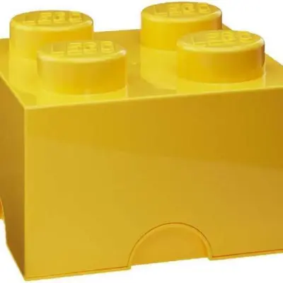 Lego Storage - Lego Förvaringskloss 4 Pluttar - Gul
