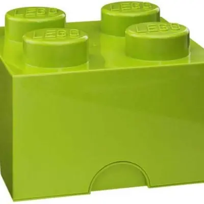 Lego Storage - Lego Förvaringskloss 4 Pluttar - Lime