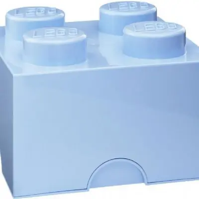 Lego Storage - Lego Förvaringskloss 4 Pluttar - Ljusblå