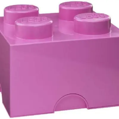 Lego Storage - Lego Förvaringskloss 4 Pluttar - Rosa