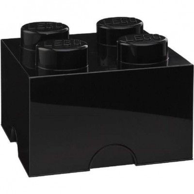 Lego Storage - Lego Förvaringskloss 4 Pluttar - Svart