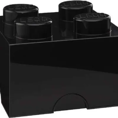 Lego Storage - Lego Förvaringskloss 4 Pluttar - Svart
