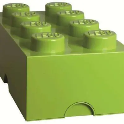 Lego Storage - Lego Förvaringskloss 8 Pluttar - Lime