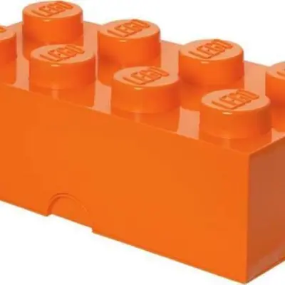 Lego Storage - Lego Förvaringskloss 8 Pluttar Orange