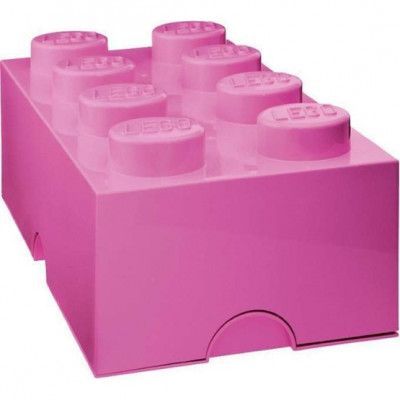 Lego Storage - Lego Förvaringskloss 8 Pluttar - Rosa