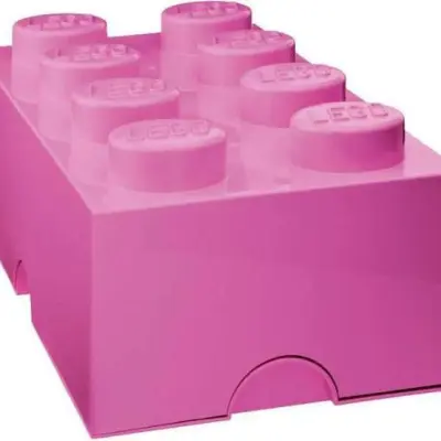 Lego Storage - Lego Förvaringskloss 8 Pluttar - Rosa