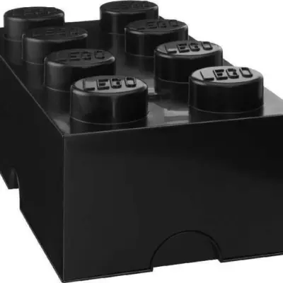 Lego Storage - Lego Förvaringskloss 8 Pluttar - Svart