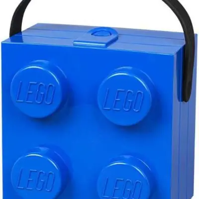 Lego Storage - Lego Lunchlåda Med Handtag - Blå