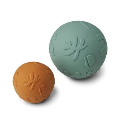 Liewood babyboll Thea 2-pack, dino mustard/peppermint