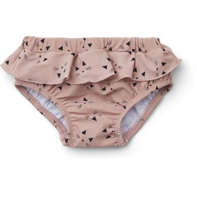 Liewood badbyxa Elise med volang stl 68/74, cat rose