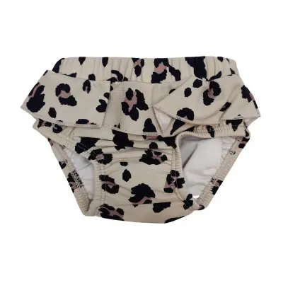 Liewood badbyxa Elise med volang stl 68/74, leo beige beauty