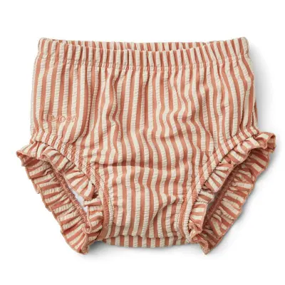 Liewood badbyxa Mila stl 56/62, rand rosa/sand