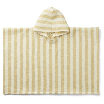 Liewood badponcho Paco 3-4 år, rand wheat yellow/creme
