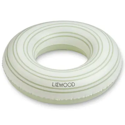Liewood badring Baloo, rand dusty mint/creme de la creme